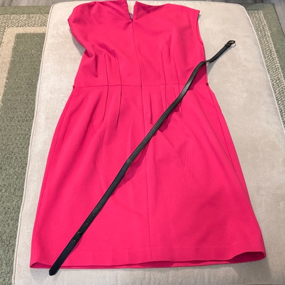 LOFT Fuchsia Mini Dress with Sleek Black Belt - Picture 2 of 2